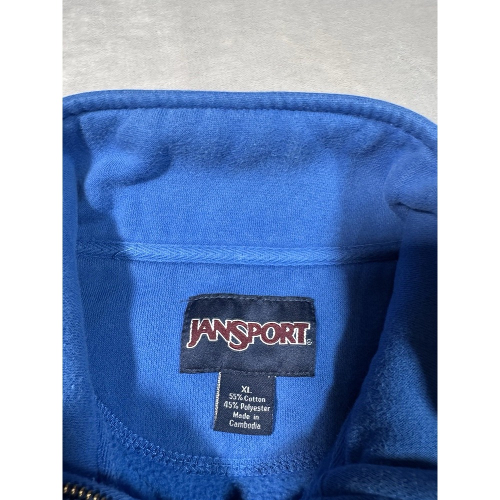 Jansport UCLA Alum Quarter Zip Sweater Size XL Blue Soft Cotton - Picture 3 of 7
